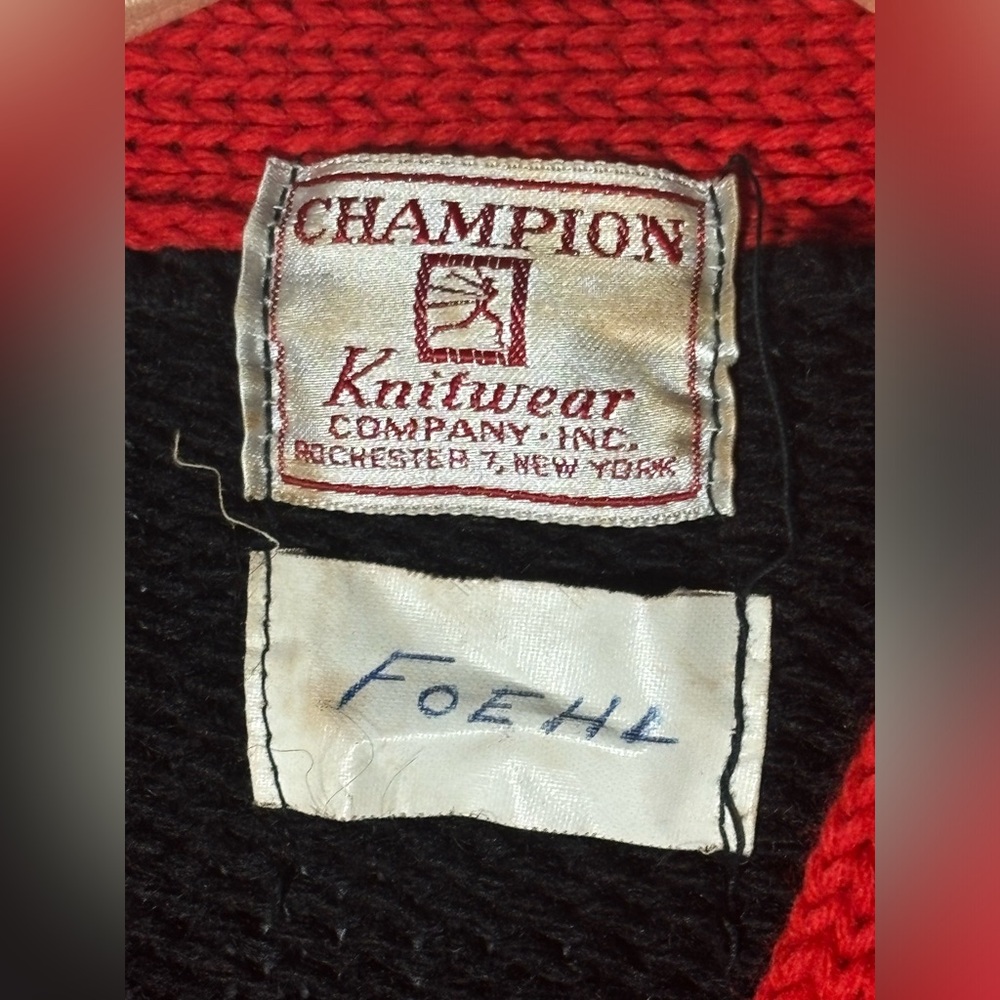 Champion Black and Red Knitwear Cardigan - Picture 3 of 4